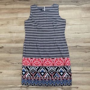 Mario Serrani Italy Womens Size 14 Sleeveless Dress. Zipper on back.